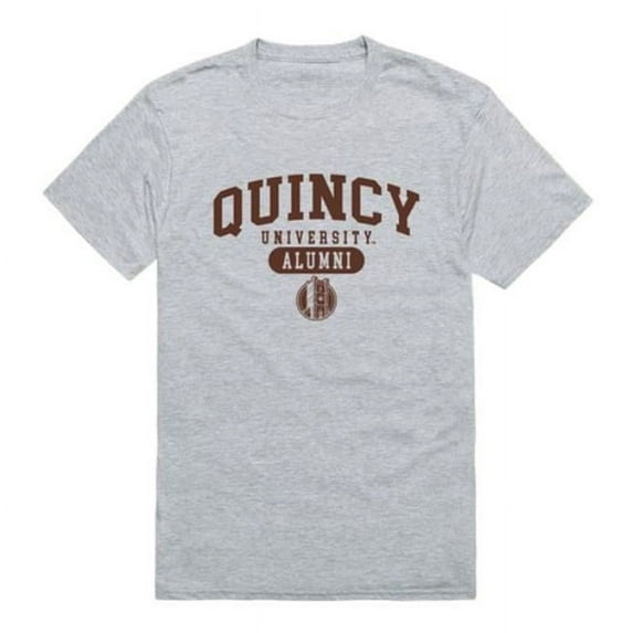 Quincy University Hawks Alumni T-Shirt, Heather Grey - Medium