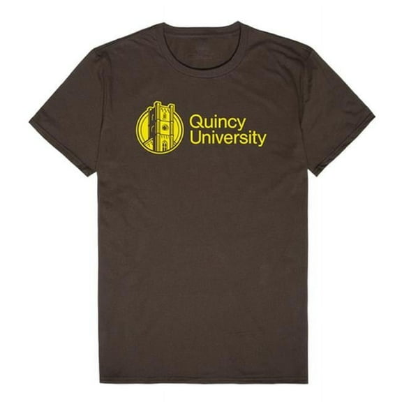 Quincy University Hawks Institutional T-Shirt, Brown - 2XL