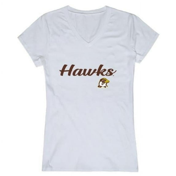 Quincy University Hawks Script T-Shirt, White - 2XL