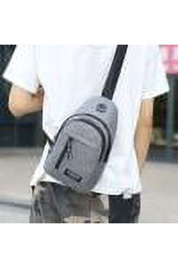 1 Pcs Strap Bag, Crossbody Backpack With Hole With Headphone Hole Strap Backpack Hiking Backpack Multipurpose Crossbody Chest Bag