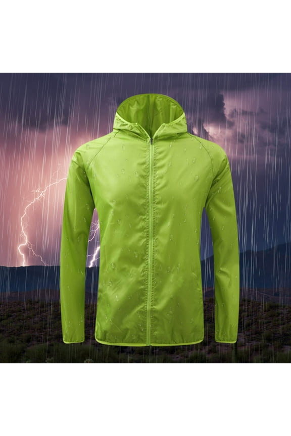 Back to School Rain Jacket Women's Water-proof Breathable Raincoat Women's Windbreaker Long Jacket Lightweight Jacket with Hood Women Rain Parka Outdoor Jacket Rain