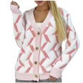 thumbnail image 1 of Quinlirra Cardigan Sweaters for Women Trendy Women's Loose Casual V-neck Cardigan Long Sleeved Sweater Knitted Cardigan, 1 of 5