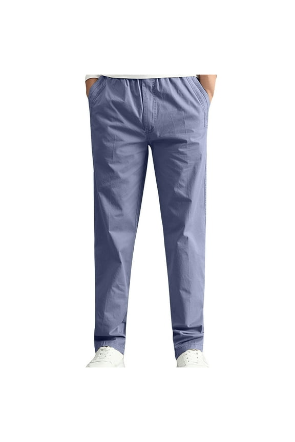 Cargo pants for Men Work Men's Solid Casual Pocket Outdoor Elastic Waistbelt Drawstring Trousers Work Pants
