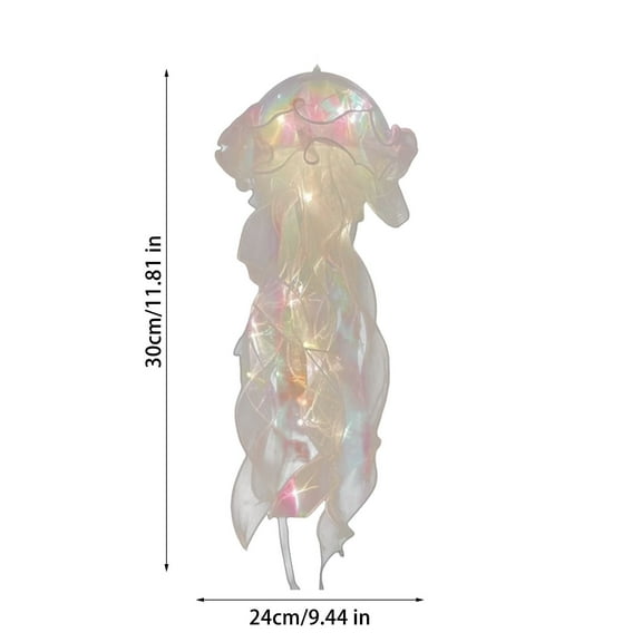 Todaioua 2PCS LED Jellyfish Lantern, Hanging Party Lights Mermaid Birthday Decorations Colorful Glitter Jellyfish Lantern Girls Fitting in Ocean Theme Events, Wedding, Bedroom