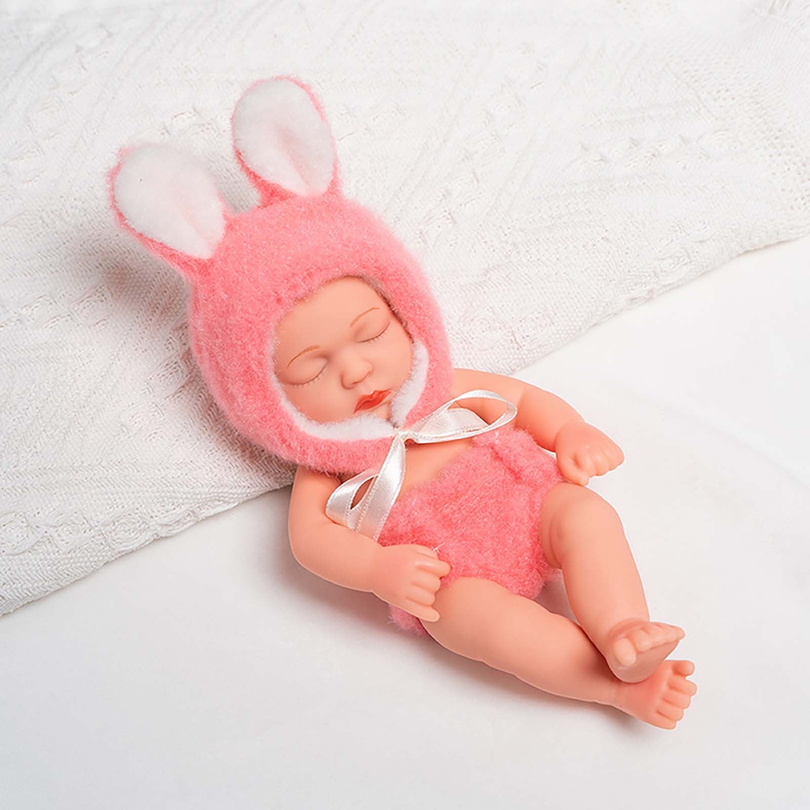 Quinlirra Clearance 7.48-inch Reborn Baby Doll | Realistic Vinyl Baby Doll with Clothes and Pacifier | Perfect Gift for Kids, Photography Prop, and Playmate Red