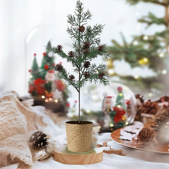 Todaioua Clearance Artificial Pine Picks, Pine Needles Branches with Stems, Small Fake Berries Pinecones Branches for Crafts Christmas Tree Garland Holiday Wreath