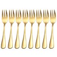thumbnail image 1 of Quinlirra Clearance Cake Forks Set of 8, Stainless Steel Cocktail Forks, Stylist Small Appetizer Forks, Dishwasher Safe, for Fruit, Ice Cream, Salad, Steak, Pizza, Noodles-Gold&5.51inch Length, 1 of 8