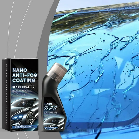 Todaioua Car & Glass Anti-Fog Coating - 70ML with Applicator. Defogs Windshields, Windows, Mirrors & Swim Goggles. Driver's Essential. Clear Vision Magic. Anti-Fog Solution. As Shown