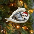 thumbnail image 1 of Clearance Christmas Tree Decorations New Sleeping Angel Dog Funs Cartoon Xmas Tree Hanging Decoration Ornament Winter 2024 Tiny Fun Gifts for Christmas Tree Farmhouse Outdoor, 1 of 5