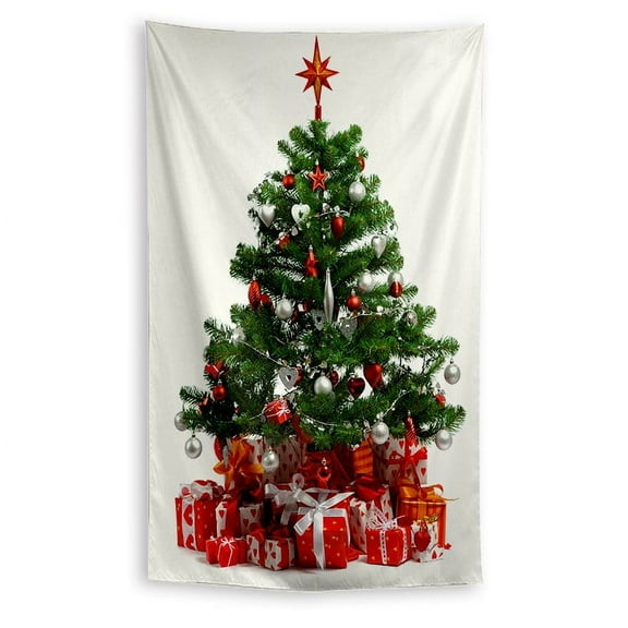 Christmas Tree Tapestry, Tapestry Wall Hanging Tapestries Bow Christmas Tree for Xmas Decor, Birthday and Room Decor etc