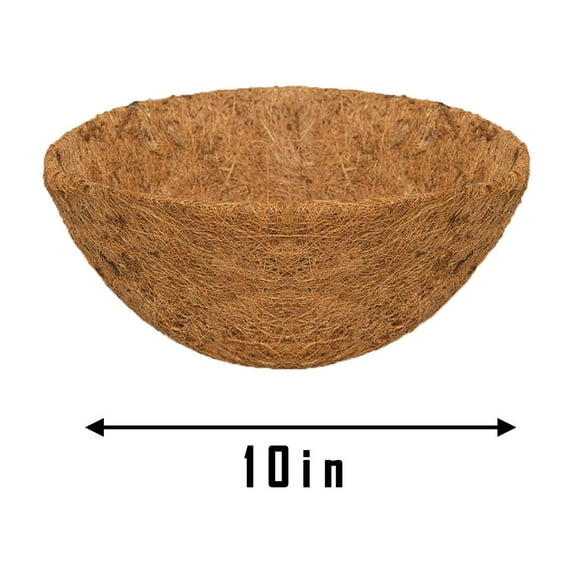 Quinlirra Coco Coir Liners for Hanging Baskets, 100% Natural Coco Fiber Replacement Liner, Round Thick Coconut Liners for Garden Plants Flower Vegetable Pot Flowerpot Planter Insert