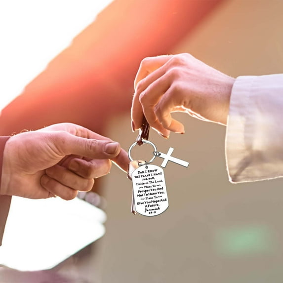 Todaioua Encouragement Keychain Inspirational Gift for Kids Students Parents Graduation Birthday Anniversary Motivational Souvenir Durable Stainless Steel B