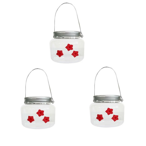 Todaioua Hummingbird Feeders for Outdoors, 2 or 3 Piece Set with Clear Reservoir, 500ml Hanging Feeder for Garden, Yard, or Patio, Durable and Portable Design for Easy Use and Decoration