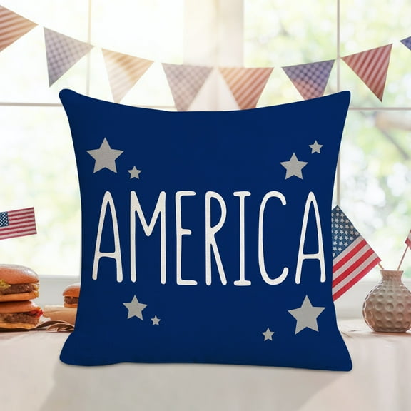 Quinlirra Clearance Independence Day Print Pillow, Independence Day Decorations Throw Pillow, Independence Day Cushions for Couch Sofa Summer Home Outdoor Decor