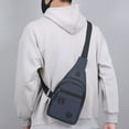 thumbnail image 1 of Todaioua Men's Tactical Chest Bag - Stylish Casual Waterproof Sling Backpack with Large Capacity - Durable One Shoulder Crossbody Bag for Everyday Use Dark Blue, 1 of 6