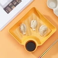thumbnail image 1 of Todaioua Multi-Compartment Serving Tray with Sauce Dish - Ideal for Dumplings, Snacks, Chicken & Fries - Durable Plastic Divided Plate with Ketchup Section - Perfect for Parties & Picnics, 1 of 6