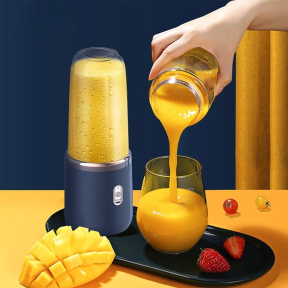 Quinlirra Clearance Personal Blender with Button,USB Rechargeable With 6 Blades Handheld Blenders for Smoothies and Shakes,Easy Cleaning&Operation,Suitable for Carrying or Storage