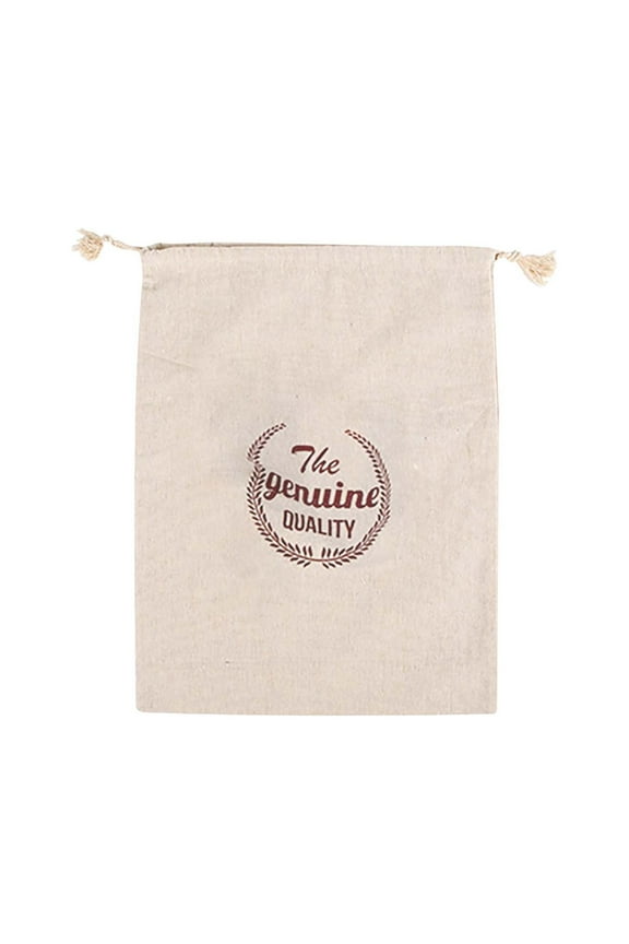 Reusable Linen Bread Bag Eco-Friendly Drawstring Storage Bag Perfect for Bread, Vegetables, and Daily Needs Red