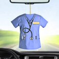 thumbnail image 1 of Todaioua Trendy Nurse Uniform Design Car Pendant Decoration - Acrylic Keychain Jewelry for Healthcare Professionals - Perfect Gift for Nurses, Doctors, and Medical Staff, 1 of 5