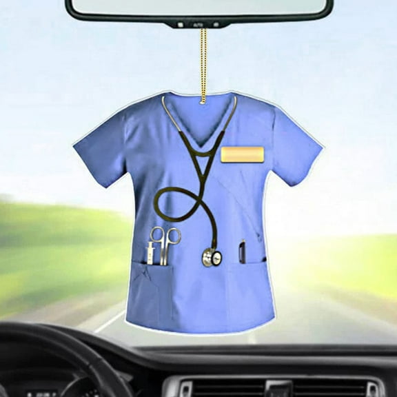 Todaioua Trendy Nurse Uniform Design Car Pendant Decoration - Acrylic Keychain Jewelry for Healthcare Professionals - Perfect Gift for Nurses, Doctors, and Medical Staff