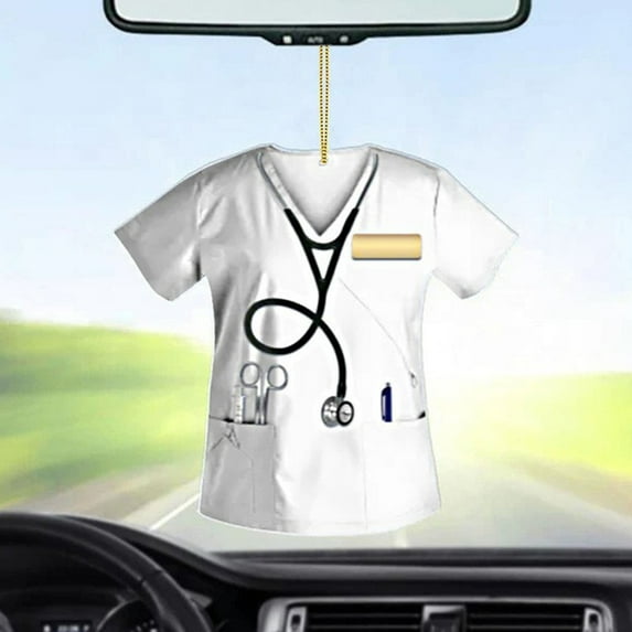Todaioua Trendy Nurse Uniform Design Car Pendant Decoration - Acrylic Keychain Jewelry for Healthcare Professionals - Perfect Gift for Nurses, Doctors, and Medical Staff