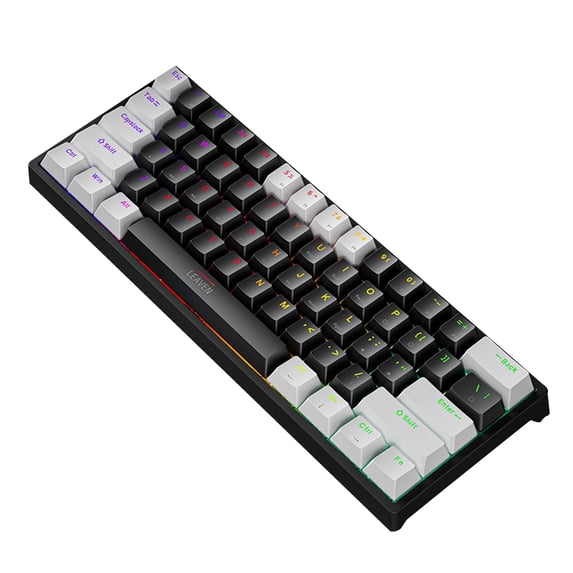 Wired 60 Mechanical Gaming Keyboard with Switch Ultra Compact RGB Gaming Keyboard,Backlit Keys,With Blue Switches For Windows PC