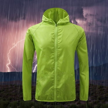 Quinlirra Clearance Women's Packable Waterproof Running Rain Coat, Breathable Raincoat Jacket With Hood, Reflective Cycling Jacket Windbreaker