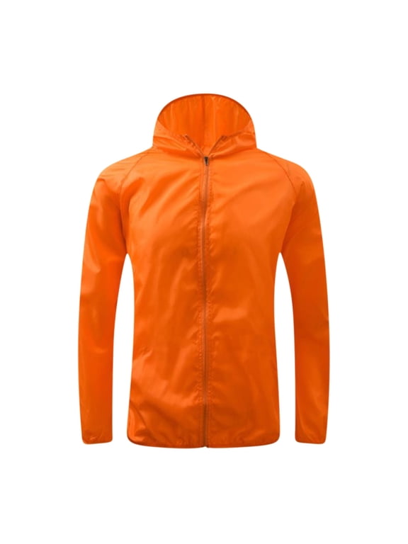 Women's Packable Waterproof Running Rain Coat, Breathable Raincoat Jacket With Hood, Reflective Cycling Jacket Windbreaker