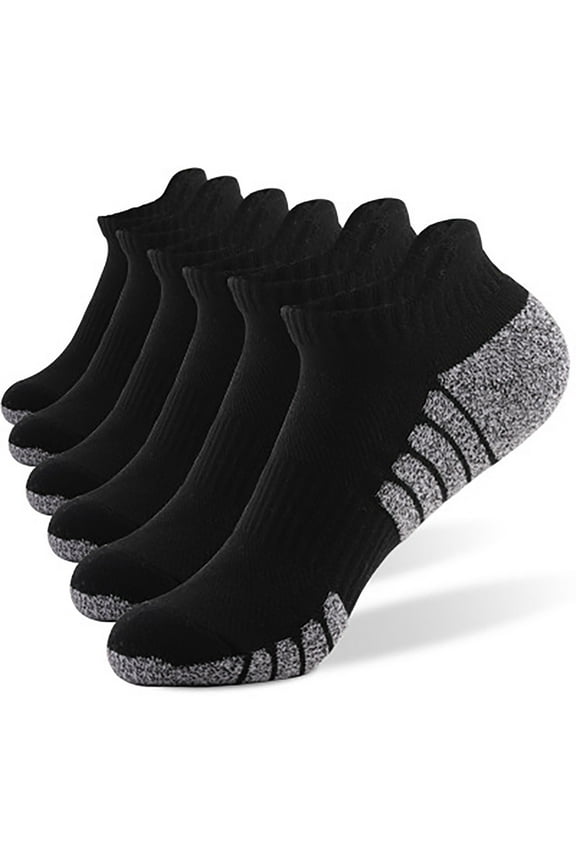 Compression Socks for Women & Men, 6 Pairs Men Women Low Canister Take A WalkTowel Cotton Breathable Socks