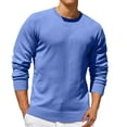 thumbnail image 1 of Quinlirra Crewneck Sweatshirt Men Graphic Men Solid Color Sweater Round Neck Long Sleeves Sweater Head Cover Bottom Layer Shirt, 1 of 4