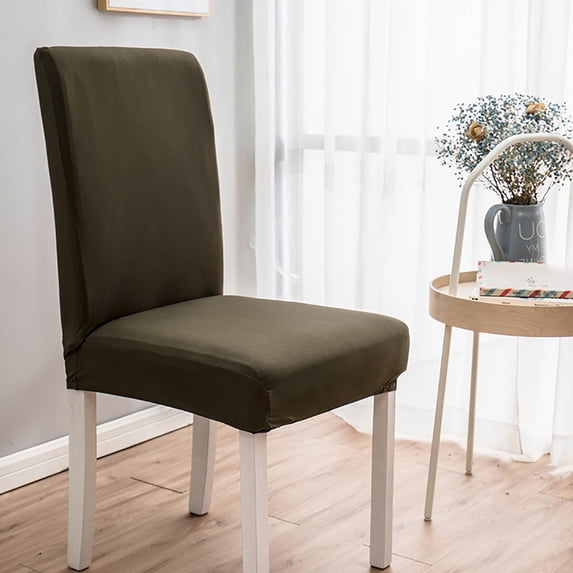 Quinlirra Dining Chair Covers, Chair Covers for Dining Room Stretch Chair Covers, for Dining Room Kitchen Chair Protector Cover, Removable, Washable-Army Green&15.7-19.7*15.7-23.6 inch