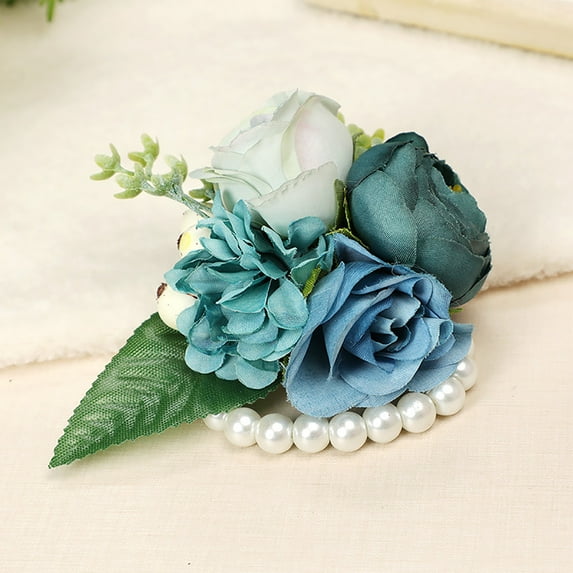 Easter Bracelets for Women Wrist Flower Stretchable Wedding Prom Party Hand Flower Easter Decor