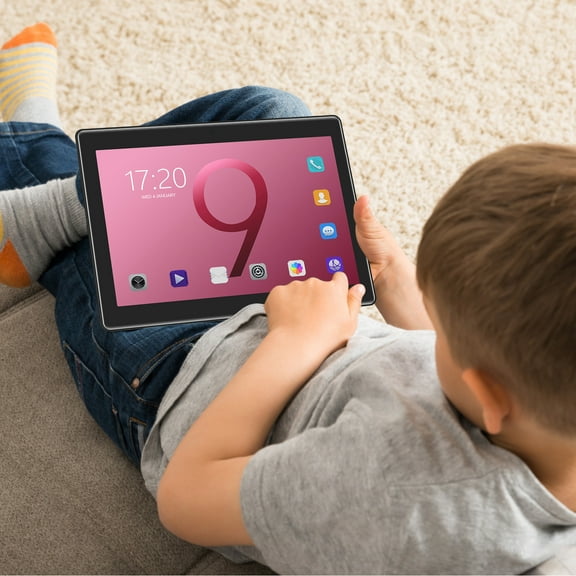 Quinlirra Easter Gifts for Kids 10.1-inch Tablet Computer 2+16G 10 Core Android Ultra-thin High-definition Screen Learning Game Video Office Tablet Supports SIM Communication Function