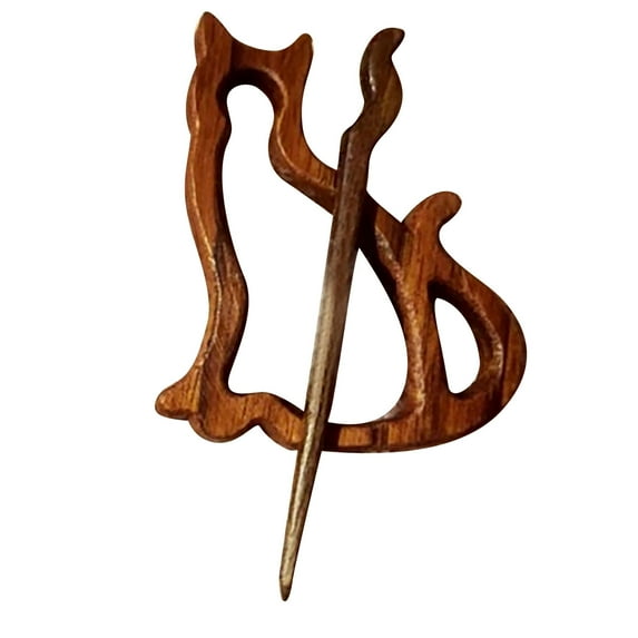 Quinlirra Easter Gifts for Women and Men Clearance Wooden Pattern Brooch Unique Fashion Cute Wooden Small Brooch Suitable For Shawl Scarf Sweater Pullover