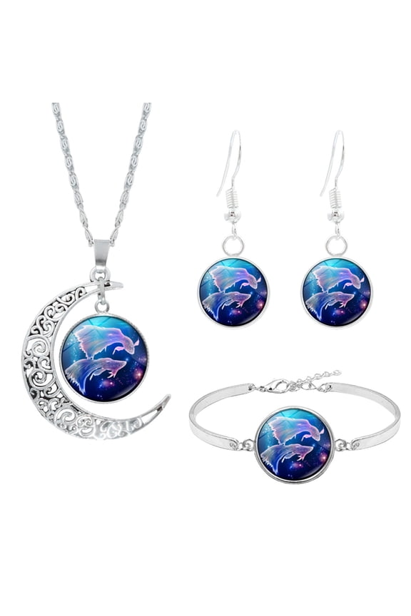 Easter Necklaces for Women 12 Constellation Necklace Earring Bracele GiftS For Wife Girlfriend Mom Present For Women Gift Easter Decor