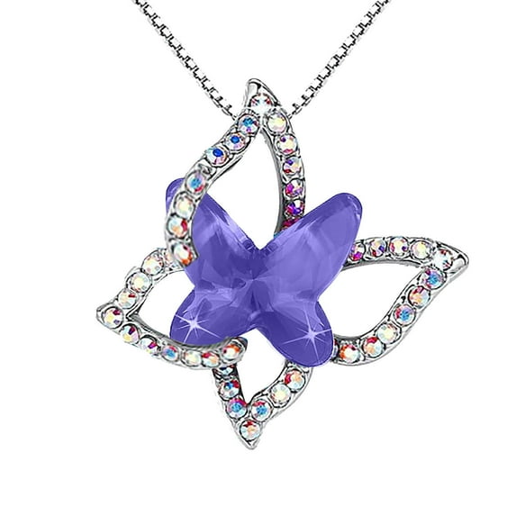 Easter Necklaces for Women Ladies Crystal Necklace Multicolor Fashion Pendant Necklace Easter Decor