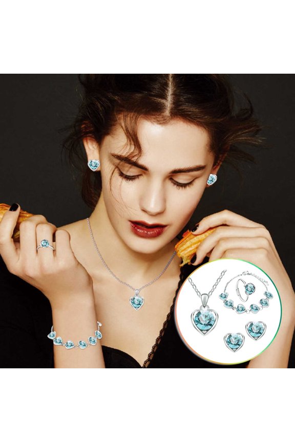 Easter Necklaces for Women Ladies Earrings Bracelet Necklace Set Pendant Necklace Easter Decor