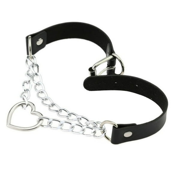 Easter Necklaces for Women Women Chain Choker Necklace Heart Metal Leather Collar Necklace Easter Decor