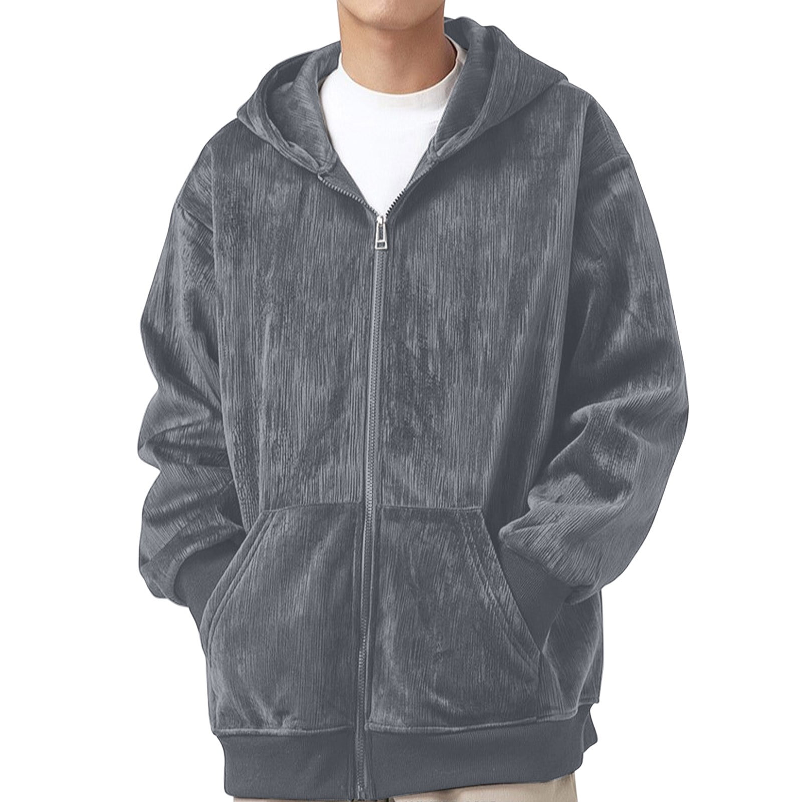 Quinlirra Hoodies for Men Graphic Design Men's New Large Pocket ...