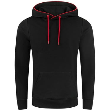 Quinlirra Hoodies for Men Men's Solid Color Versatile Fashion Casual Sweater Hooded Pullover Thin Sweater Jacket