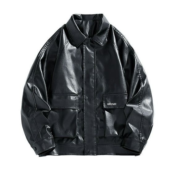 Quinlirra Jacket For Men Vintage Outwear Men's Fashion Men's Leather Motorcycle Jackets Casual Tops Coats