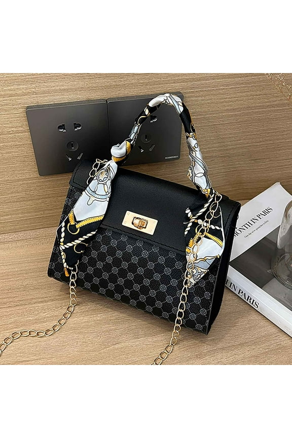 Large Crossbody Purses for Women Crossbody Bag, Leather Cross Body Purses Multi Pocket Shoulder Bag, Gifts for Women-Black&7.1*5.5*2.6inch