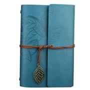 Quinlirra Leather Travel Journal Monogrammed Notebook, Appreciation Gifts Refillable Personalized Diary Writing Notepad, for Women Graduation Birthday Christmas-F&4.92*7.28inch