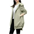 thumbnail image 1 of Quinlirra Light Jackets for Women 2025 Women's New Casual Fashion In The Long Thin Coat Temperament Casual Coat, 1 of 5
