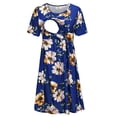 thumbnail image 1 of Todaioua Maternity Dresses for Women 2024 Short Sleeve Floral Print Nursing Dress for Breastfeeding Casual, 1 of 8