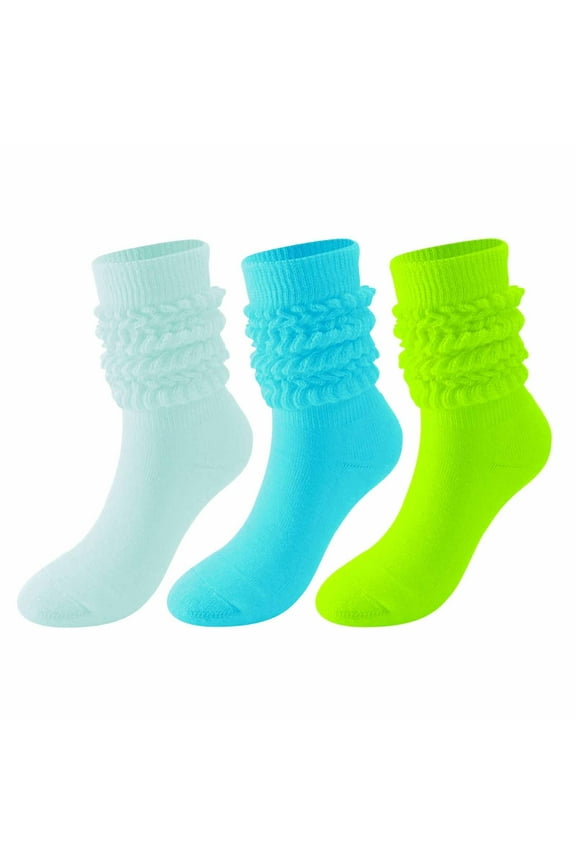 Men'S and Women'S Stockings Winter Solid Color Warm Bubble Socks Extra Long Tight Knitted Pile Socks Summer Fridays Travel Essentials
