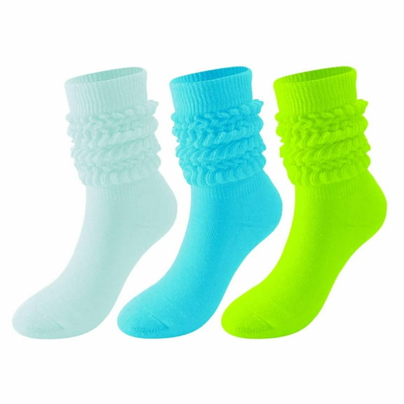 Todaioua Men'S and Women'S Stockings Winter Solid Color Warm Bubble Socks Extra Long Tight Knitted Pile Socks Summer Fridays Travel Essentials