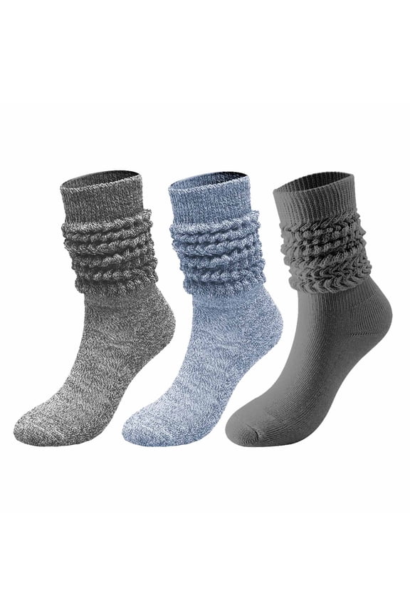 Men'S and Women'S Stockings Winter Solid Color Warm Bubble Socks Extra Long Tight Knitted Pile Socks Summer Fridays Travel Essentials
