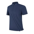 thumbnail image 1 of Quinlirra Men's T-shirts graphic Men's Summer Lapel Solid Button Daily Casual Outdoor Shirt/T-shirt, 1 of 5