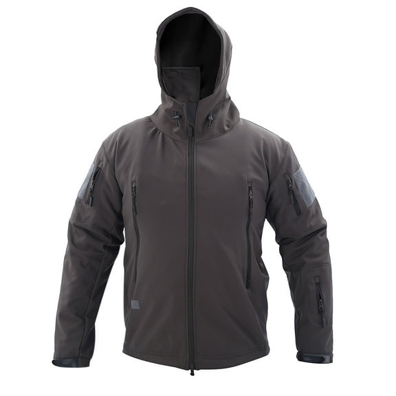 Quinlirra Mens Jacket Fleece Men's Warm Fleece Soft Outdoor Solid Color Jacket